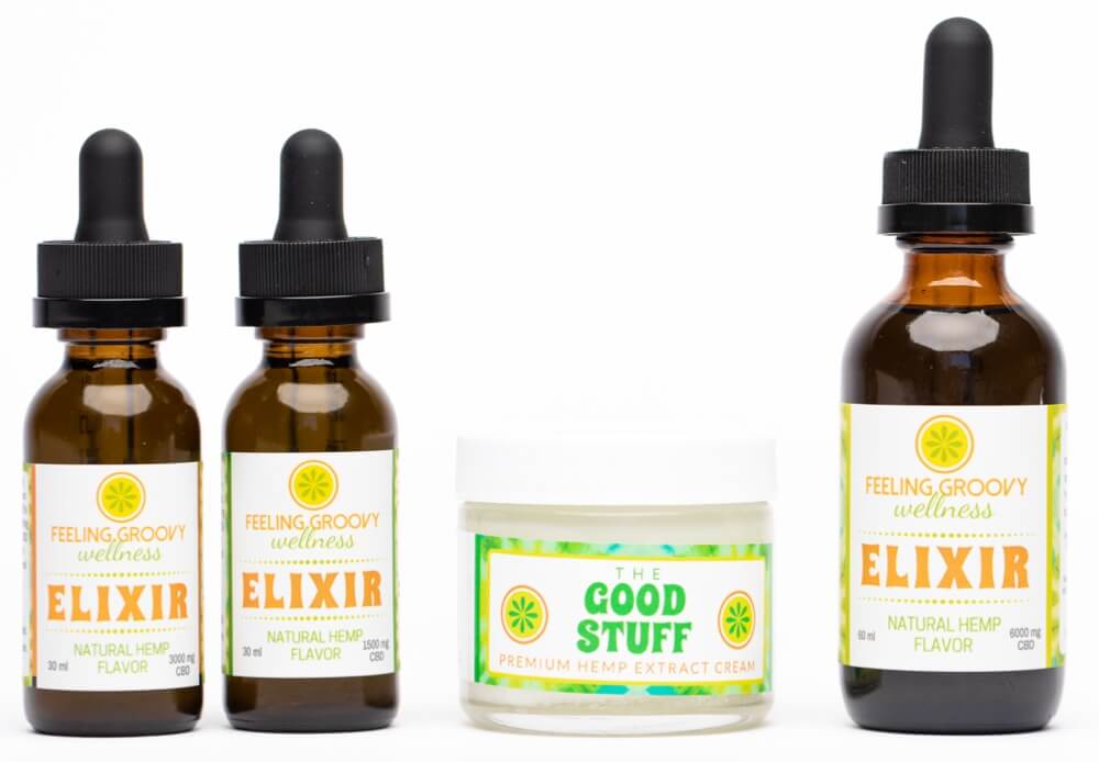 mygroovycbd elixirs and good stuff product image collage